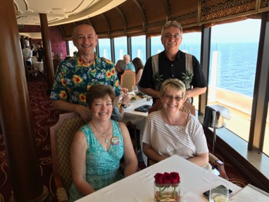 Dining at Palo with our friends on our last cruise.