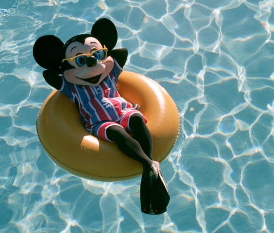 Mickey Mouse floating